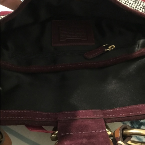 Vintage Coach Soho Limited Edition Small Tweed Velvet & Suede Baguette Bag - Picture 16 of 16